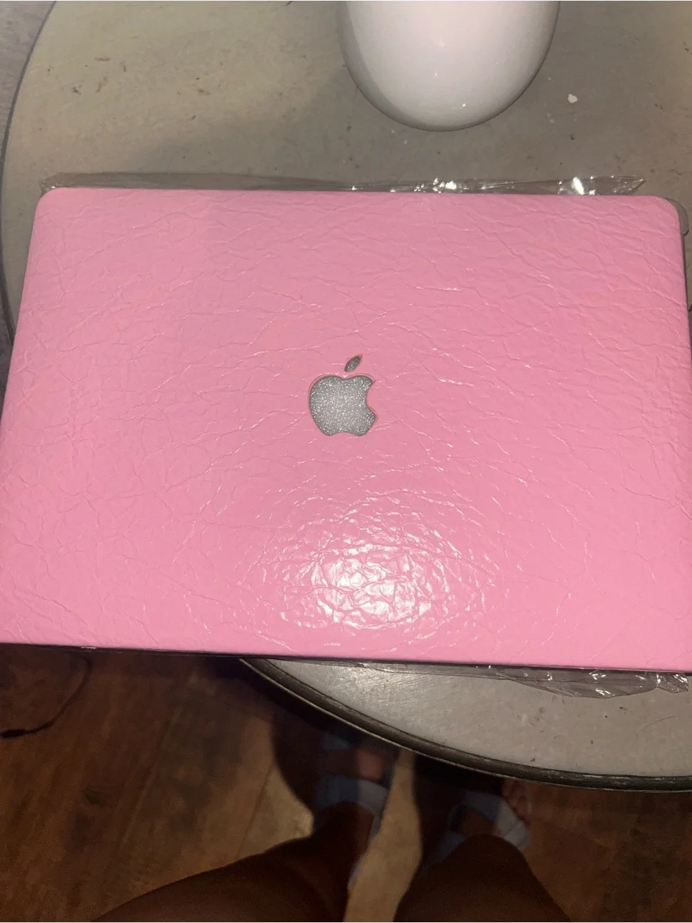 Apple Laptop Pink Protective Skin with Apple Logo Cutout
